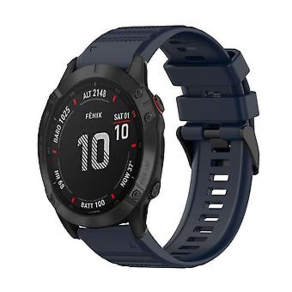 Silikon Urrem Til Garmin Fenix 6 GPS (Marineblå)