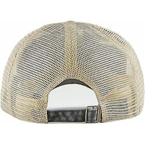 Mænds Justerbar Mesh Bagklap Buet Knaphætte Mesh Baseball Cap Retro Vasket Trucker Hat Åndbar Skygge