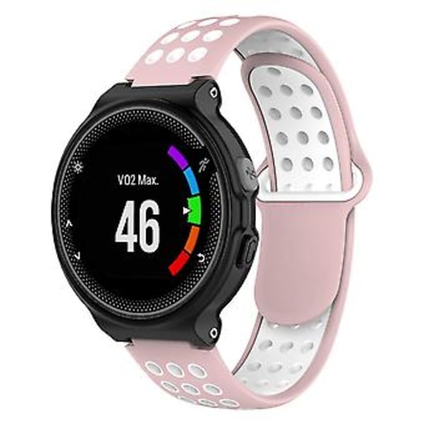 For Garmin Forerunner 220 Silikonrem (Rosa hvit)