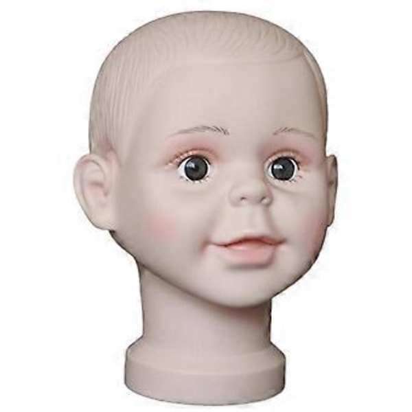PVC Barn Huvud Mannekäng Modell Peruker Hatt Glasögon Halsduk Displayställ S(S )