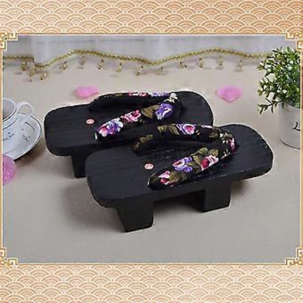 1 Par Träskor Sommarsandaler med Plattformsula Flip-flops Två-tandade Casual Tofflor Storlek Slumpmässig Skosnörfärg 40 24CM 7US 4.5UK 38EU 9.432 Tum (Blomma Pa