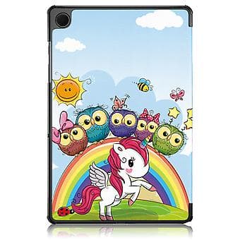 Smart Læder Tablet Etui Til Samsung Galaxy Tab A9 Plus (Lille Hvid Hest)