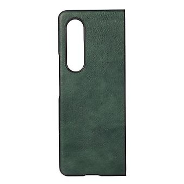 Tvåfärgat fodral med lychee-struktur för Samsung Galaxy Z Fold4 (Grön)
