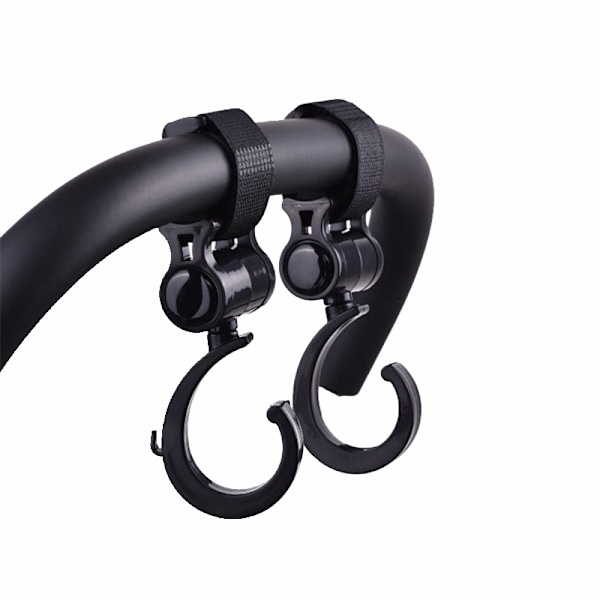 2 stk. Baby Hanger Babytaske Barnevognskroge Drejelig 360 Grader B