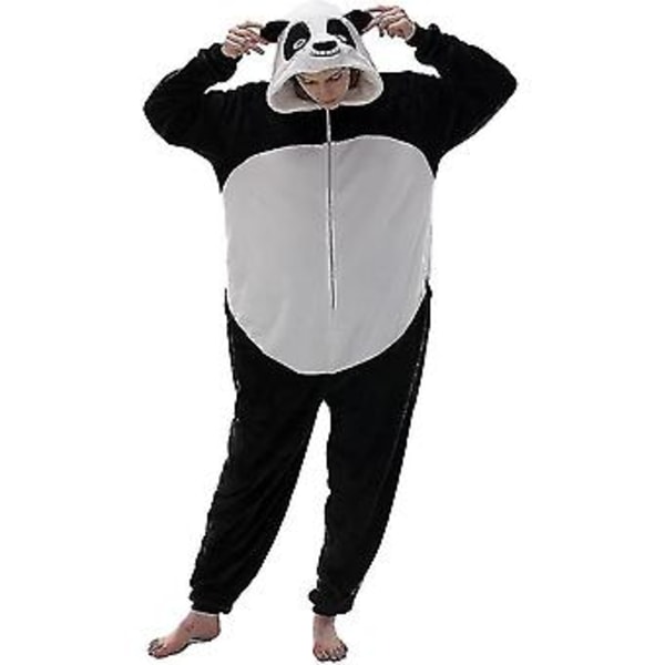 Snug Fit Unisex Vuxen Onesie Pyjamas Djur En Delig Halloween Kostym Nattkläder -r (11-12 år Panda)