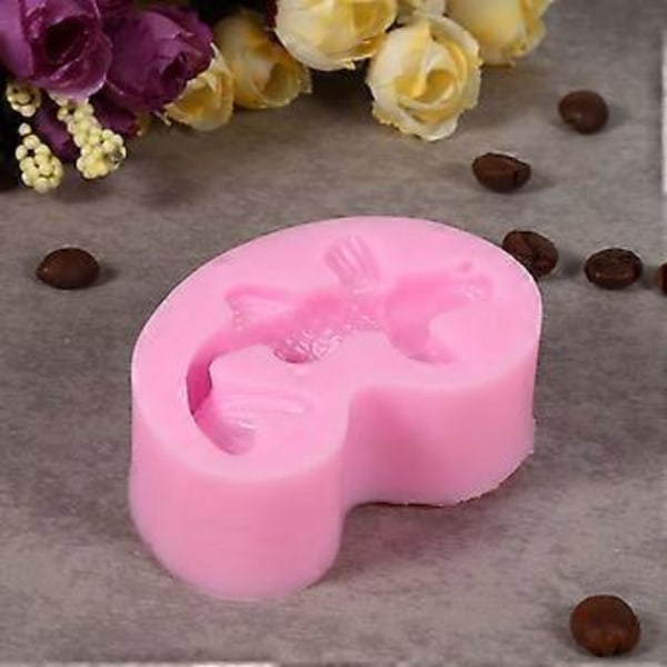 3D Fiskeform Silikone Fondantform Kagedekorationsværktøj Chokolade Sukkerhåndværk Chokoladeform