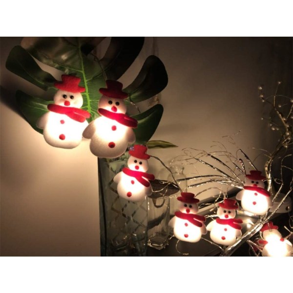 Guirlande lumineuse de bonhomme de neige de Noël de 3 m 20 LED Dé