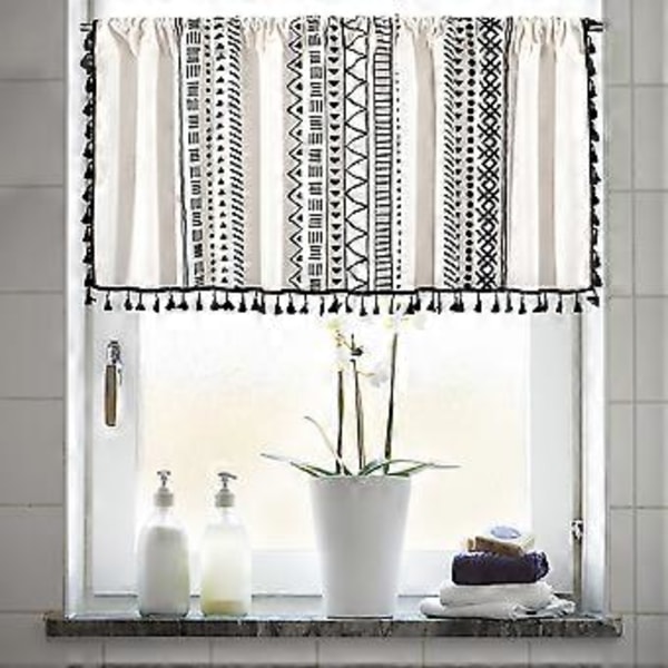 Boho Gardiner med Dusker Multifunksjonell Vindusgardin for Kjøkken (150*60 A)