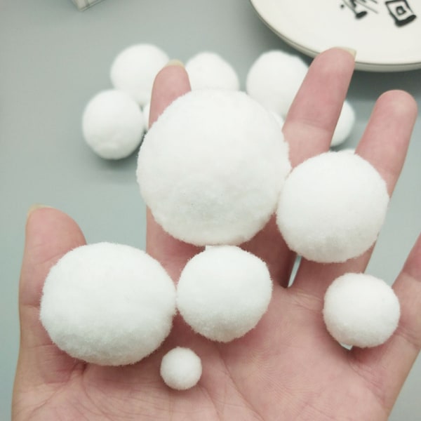 100% ren hvit høyelast plush kreativ håndlaget DIY snøball