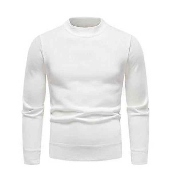 Efterår Vinter Herre Pullovers O Hals Sweater Mode Slim Fit d Co/YY(L Grå)