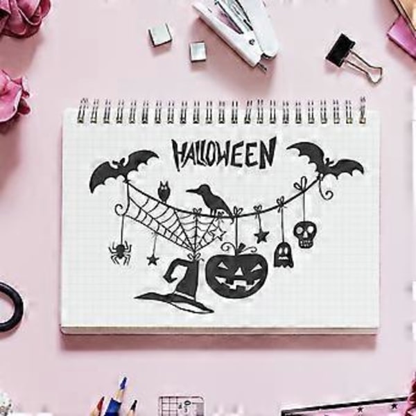 Halloween Skæreskabeloner Håndlavet Stencilskabelon Prægemønster til Børn Voksne DIY Håndværksprojekter