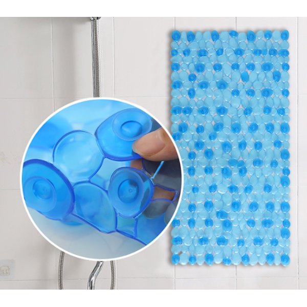 Antiskli badematte 88cm * 40cm rektangulær PVC antiskli badekar