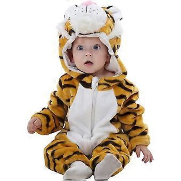 Babykombinasjon Unisex Vinter- og Høstkombinasjon i Flanell Cosplay-antrekk for Dyr