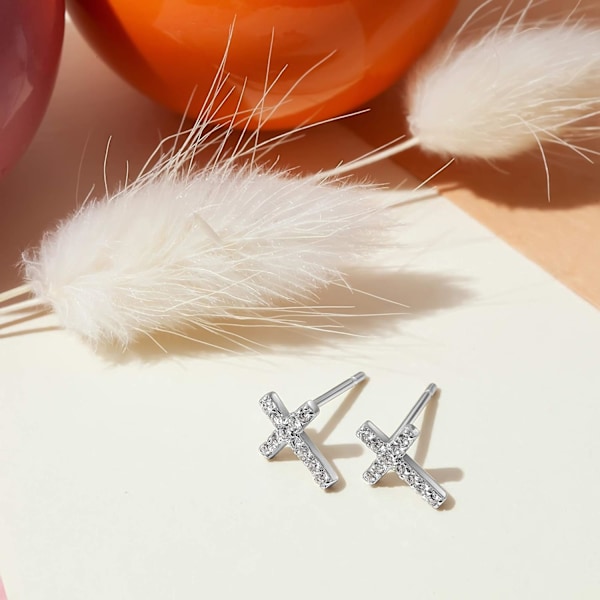 2 set 14K guldpläterade flickors örhängen i sterling silver | Pave Cubic*