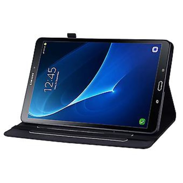 Lynlås Læder Tablet Etui Til Samsung Galaxy Tab A 10.1 2016/T580/T585 (Sort)