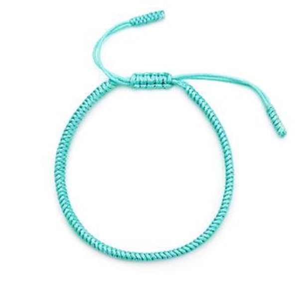 Tibetansk Jämvikts Armband | Man Kvinna | Handgjord Bangel | Traditionell Buddhistisk Knop (blå)
