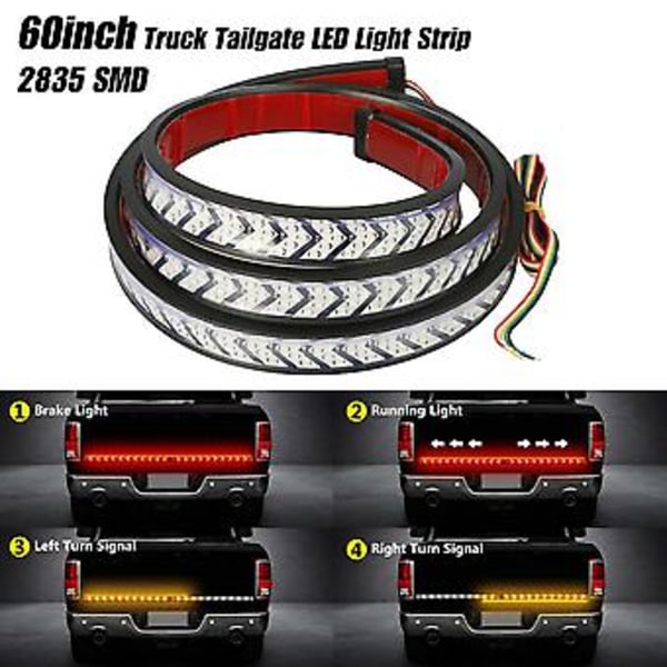 40\" LED Lastvogn Bagklap Lys Bar Strip Bakgear Bremse Hale Flydende Blinklys ( )