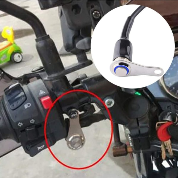 DC 12V Motorcykel Handtagsbrytare, Rostfritt Stål Handtagsbrytare
