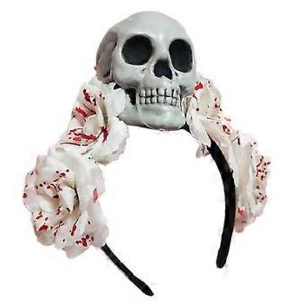 Halloween Morsian Paholainen Pitsi Pääpanta Tumma Veri Karnevaaleihin Juhliin Käsityönä Tehty Goottilainen Juhlapuku Paholaisen Päähine Valkoinen (Valkoinen)