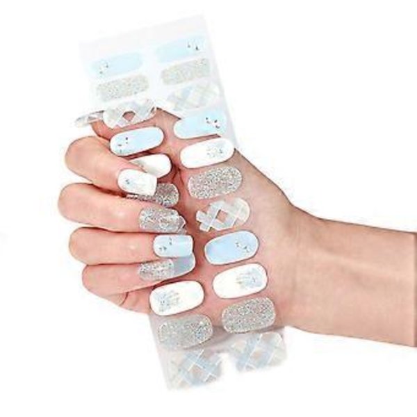 Härdade Nagellacksdekaler Bronzing Nagellacksfolie Franska Stilar Gels Nageldekaler Gels Nagelremsor (BSA0106)