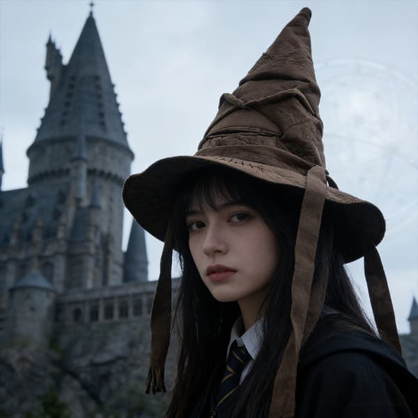 Harry Potter Halloween-hatt, kostymetilbehør til trollmannshatt