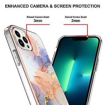 Elektroplettering TPU-etui til iPhone 15 Pro Max (Hvid)