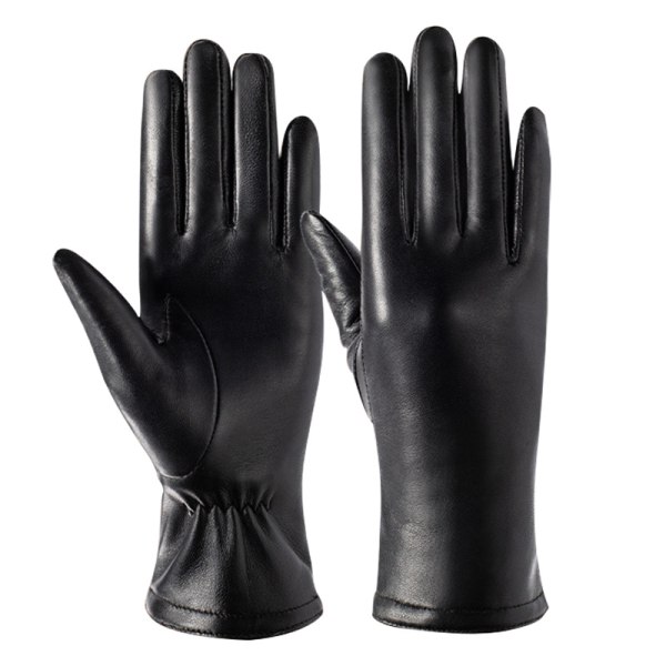 Black M, warm and fashionable suede outdoor cycling gloves for wo