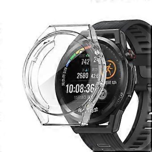 Smartwatch-fodral Bumper Cover Lätt Skyddande Skal för Huawei GT Runner (Transparent vit)
