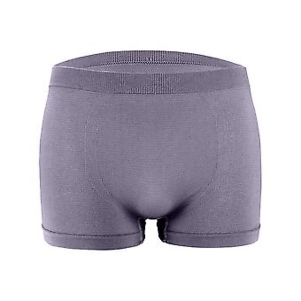 Män Boxers Elastisk Solid Färg Midja Andningsbar U Konvex Antiseptisk Underkläder Bulge Pouch Män Underbyxor Inner Wear Kläder (Ljusgrå)