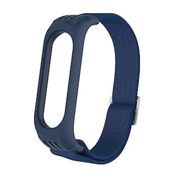 Til Xiaomi Mi Band 3 / 4 / 5 Twill 8-formet Spænde Urrem (Kold Blå)