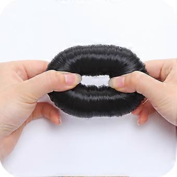 Hårring Bra Elastisk Frisyrfixering Resin Peruker Hårdonuts för Kvinnor QinHai (Mörk Kaffefärg)