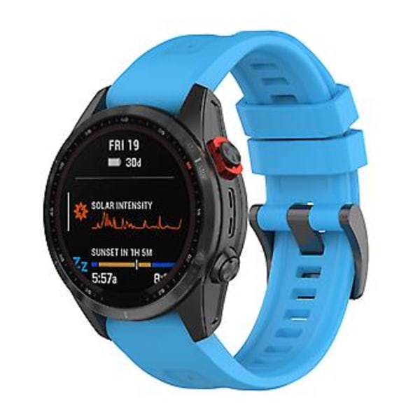 Silikonklokkearmbånd for Garmin Fenix 7S (Himmelblå)