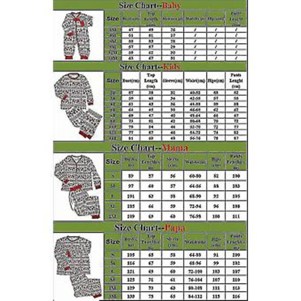 Julepyjamas for Familie - Matchende Pyjamas for Voksne og Barn - Festlig Nattøy Z (4T Mama)