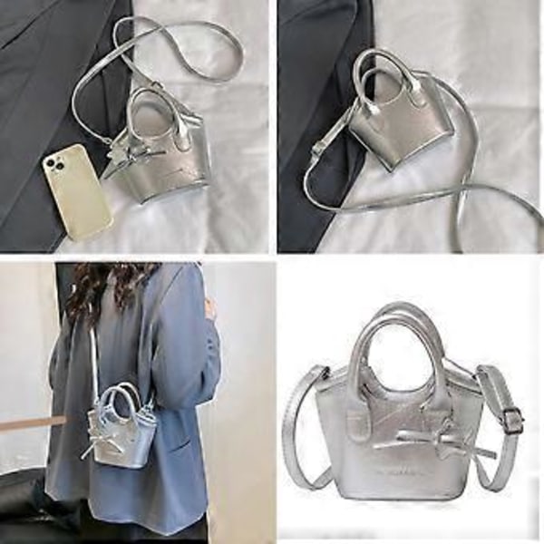Korealainen olkalaukku naisille, säädettävällä hihnalla ja PU-nahalla, tyylikäs crossbody-laukku, matkakäsilaukku, punainen (punainen)