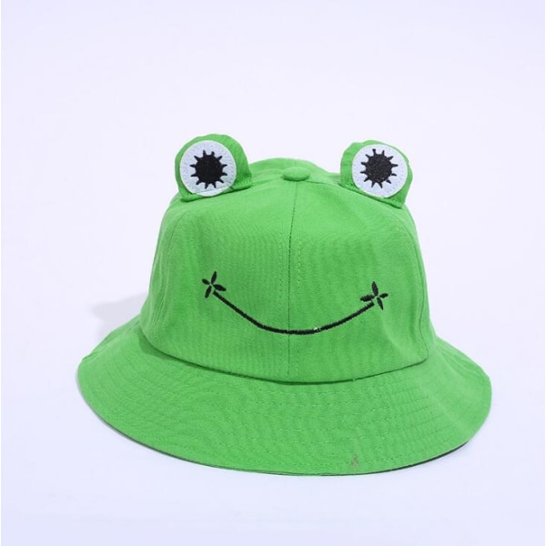 M（56-58cm）, Frog Bucket Hat eller Cotton Bucket Hat Summer Outdoor W