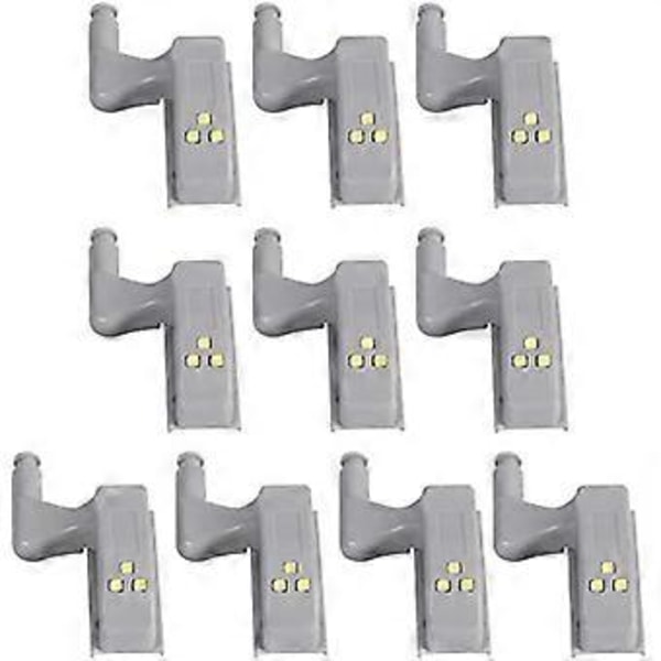 10-Dels Universell LED-lampe for Skap, Hengselsensorlys for Skap, Garderobe, Nattlys for Kjøkken