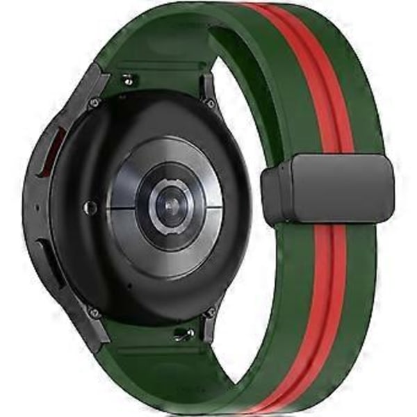 Magnetisk foldespænde silikone urrem, kompatibel med Samsung Galaxy Watch 5 Pro 45mm/Galaxy Watch 5 44mm 40mm/Galaxy Watch 4 44mm 40mm