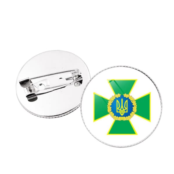 （Fred）Ukraina Flaggmerke, Diameter 25mm（Stil 9）