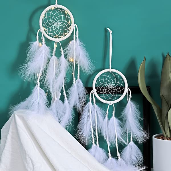 Pas de lumière-Attrape-rêves Dreamcatcher avec Perles et Vraies