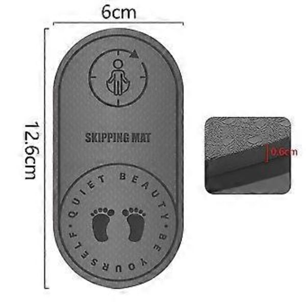Hopprepsmatta - 6mm/8mm tjockare tyst hopprepsmatta (126*60*6MM Grå)