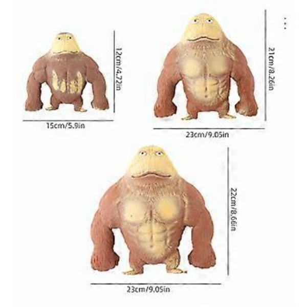 Kläm Orangutang Fidget Orangutang Apa Antistress Leksaker Elastisk Apleksak, 100% Helt Ny (12*12 Blå)