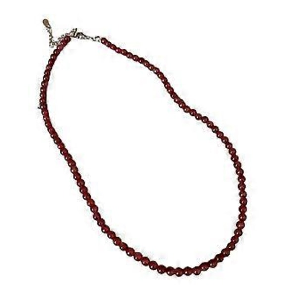 Fashionabla runda pärlhalsband för kvinnor, justerbart halsband, partyhalsband, perfekt för fester och vardagsbruk (4 mm)