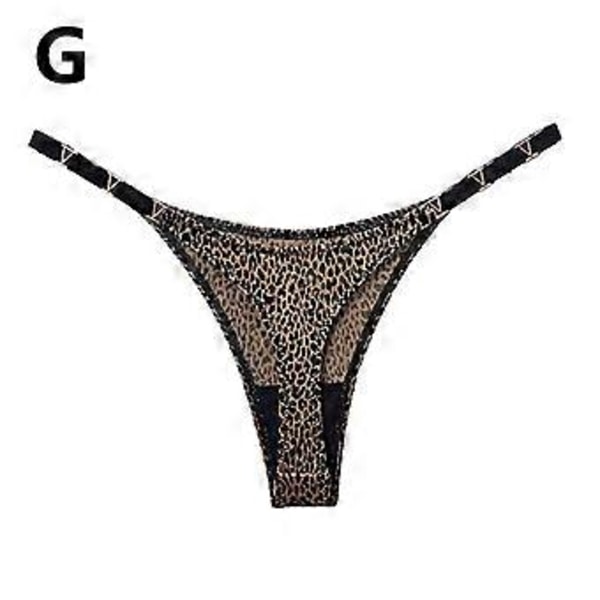 Naisten Fitness Alushousut Stringit Matala Vyötärö Saumattomat Stringit G String Urheilu (M leopardi)