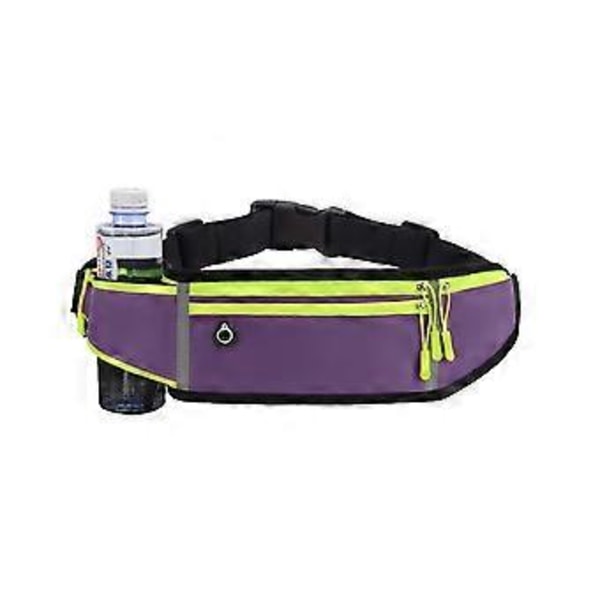 Bästa Erbjudandet-Midjeväska Bälte För Män Kvinnor Sport Löpning Portabel Mini Multi Ficka Hög Elasticitet Elastisk Vattentät Magväska (11cm Lila)