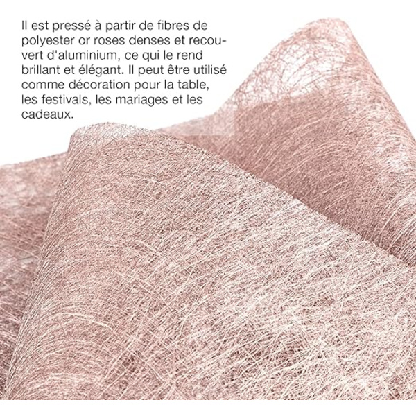 1 st återanvändbar dekorativ bordslöpare i non-woven-tyg, elegant flik