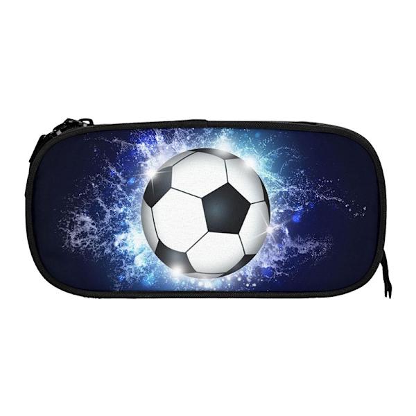 Fotball Pennal 3D Trykk Pennal for Skolebarn Gutter Myntpung