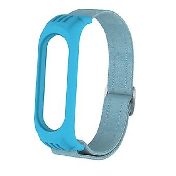 Til Xiaomi Mi Band 3 / 4 / 5 Twill 8-formet Spænde Urrem (Lyseblå)