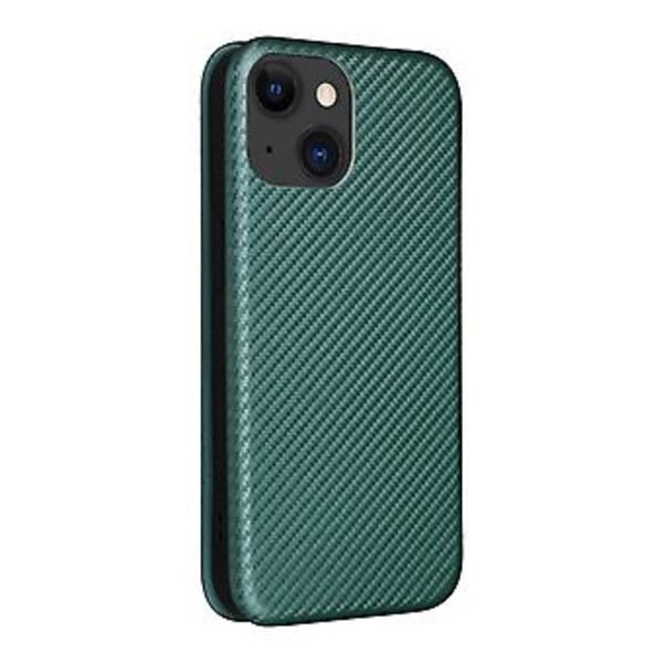 Læder Telefon Case til iPhone 15 Plus (Grøn)
