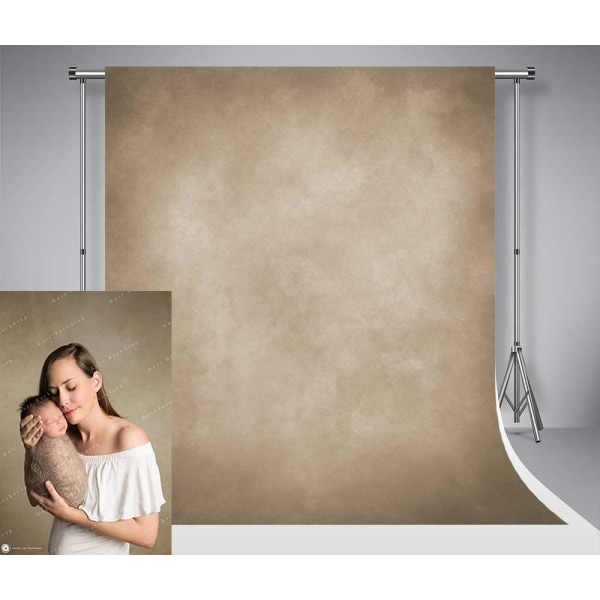 5x7ft/1.5x2.1m Light Brown Photo Backdrop Microfiber Reuse Abstra