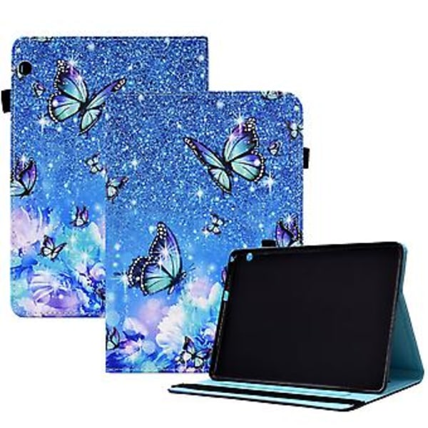 Lærtablettveske for Huawei MediaPad T3 10 Mørk Lyseblå